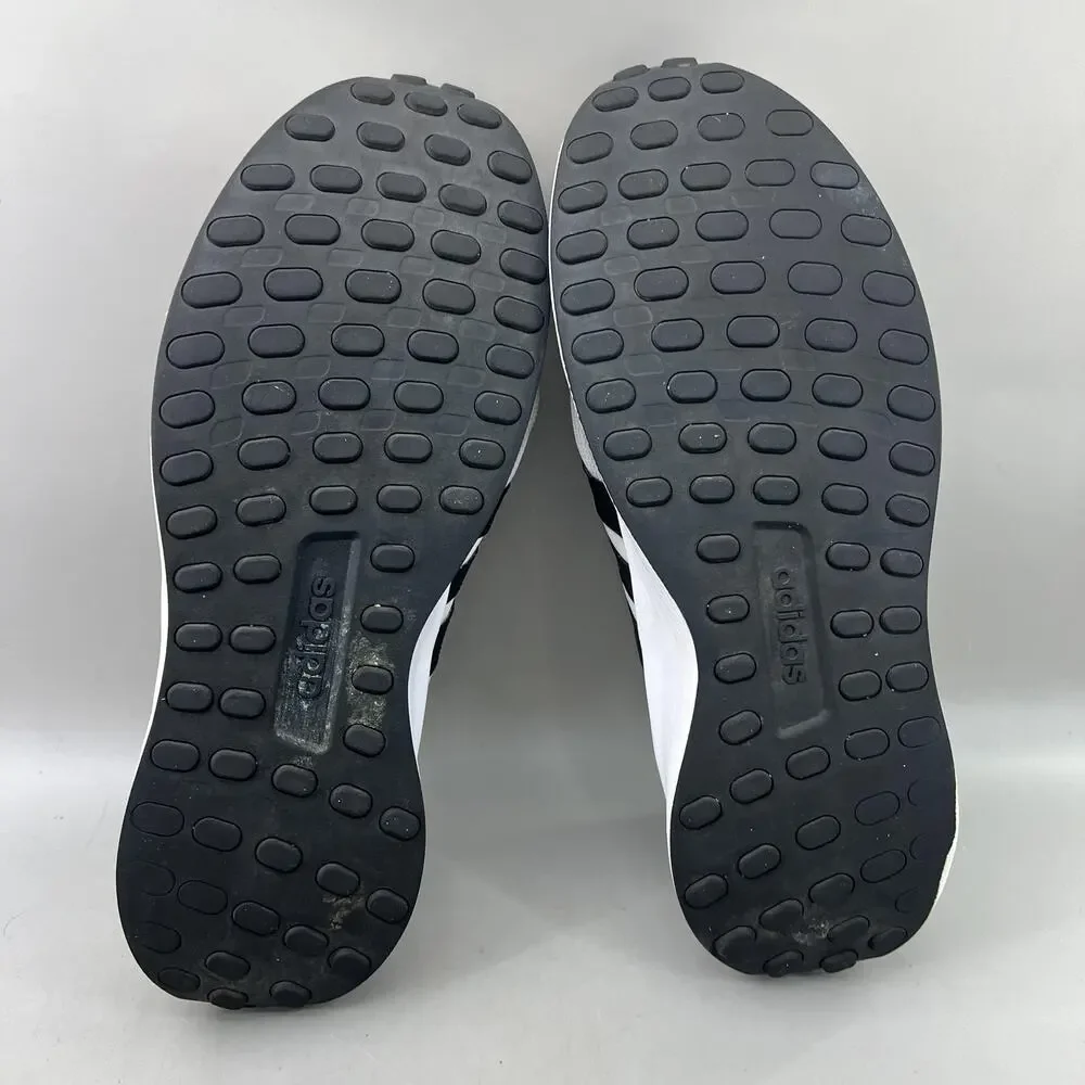 adidas Run 70s Running Shoes Men Size 10.5 White Black Comfort Low Top Sneakers
